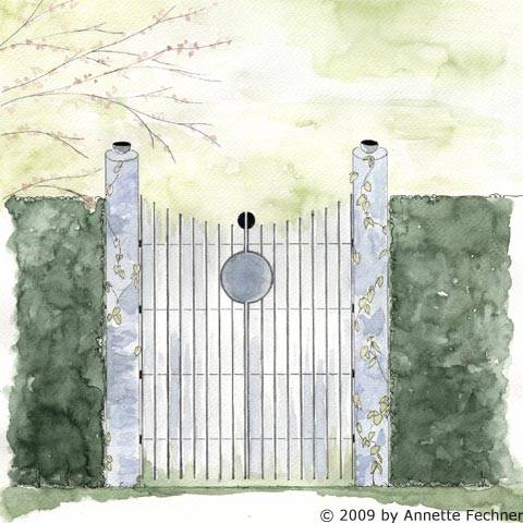 Das Eingangstor zum Mondgarten